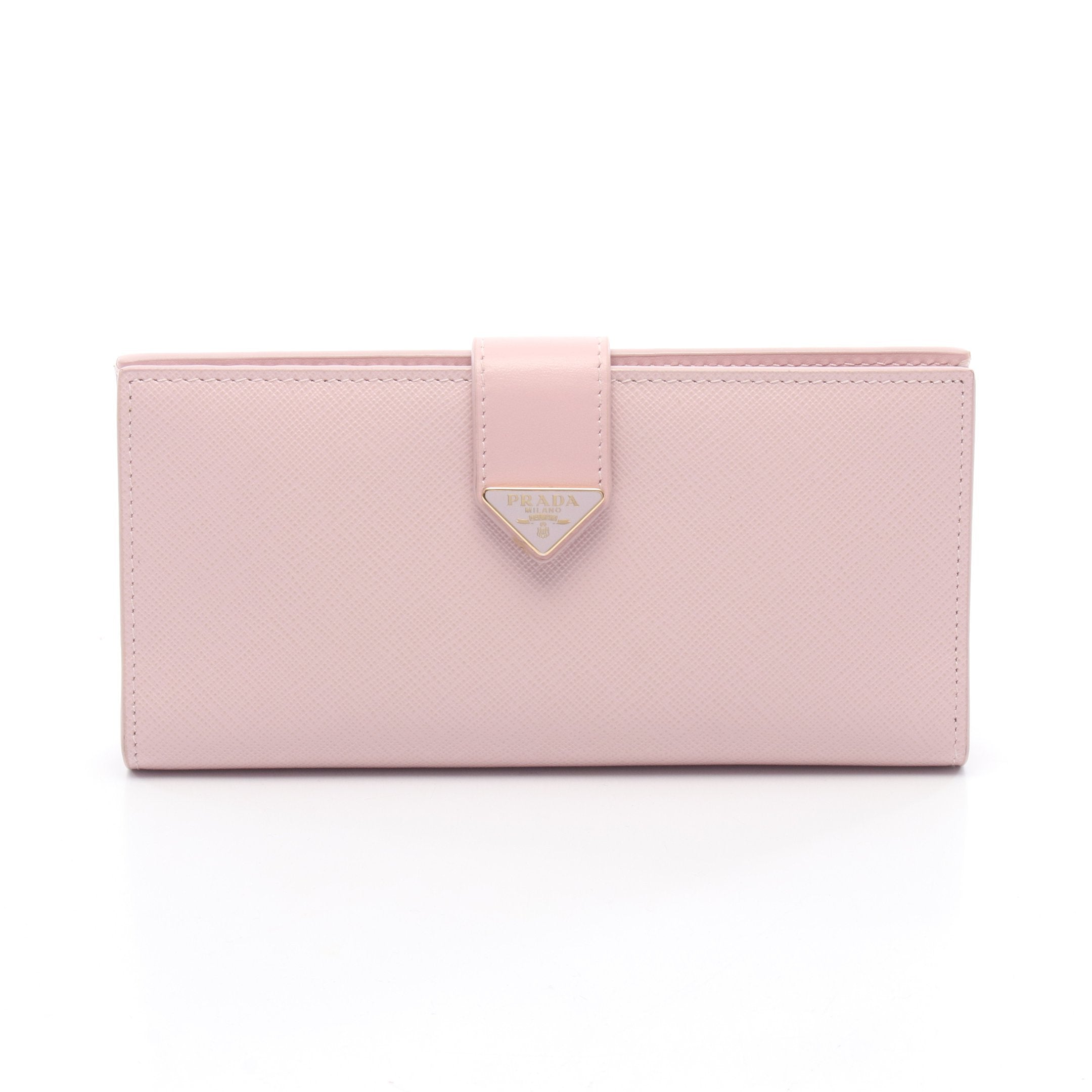 SAFFIANO TAB トライアングルロゴ 二つ折り長財布 サフィアーノレザー