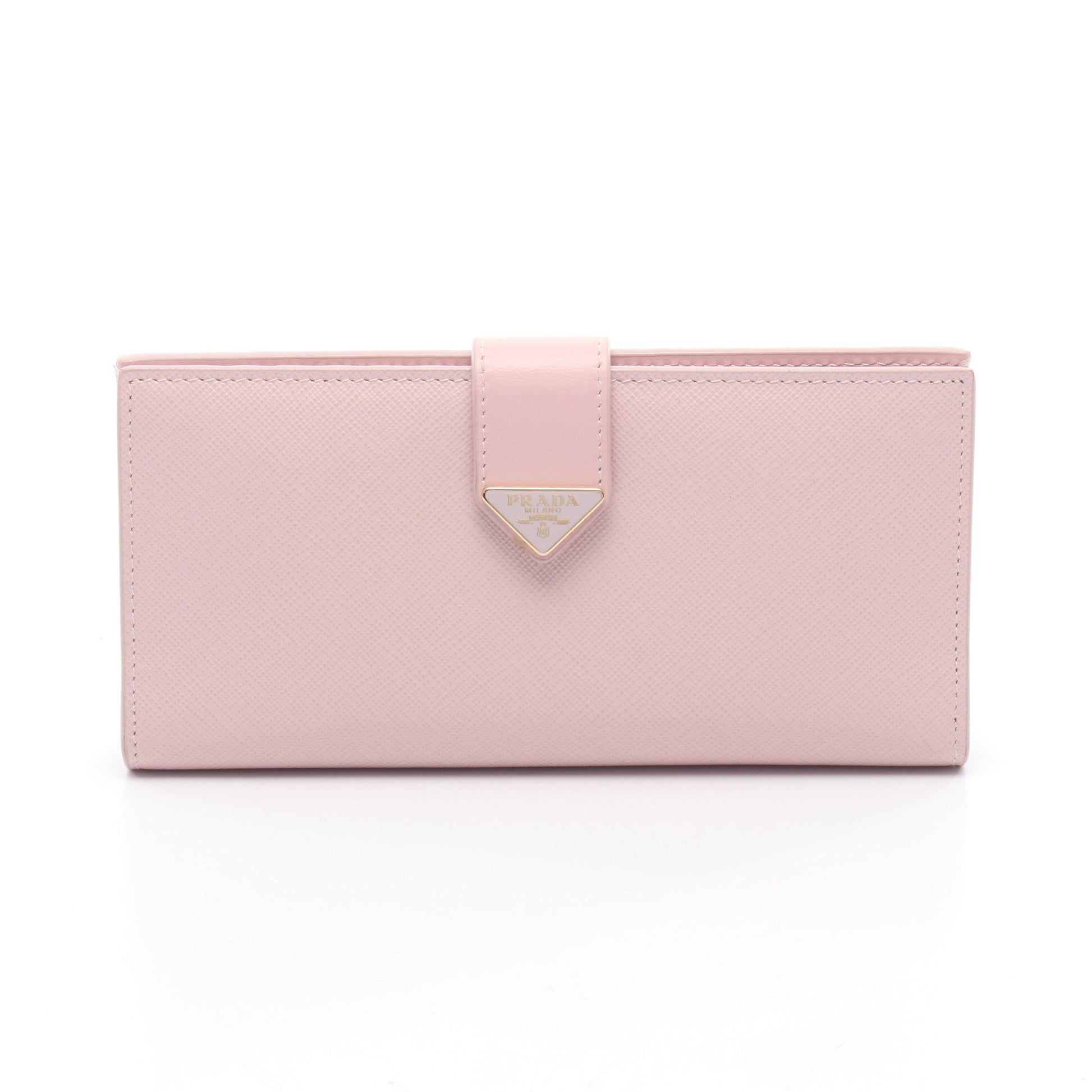 SAFFIANO TAB トライアングルロゴ 二つ折り長財布 サフィアーノレザー ライトピンク プラダ 財布・小物 PRADA