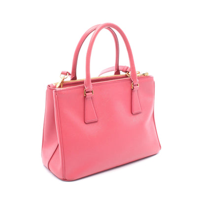 SAFFIANO LUX ガレリア ハンドバッグ サフィアーノレザー ピンク 2WAY プラダ バッグ PRADA