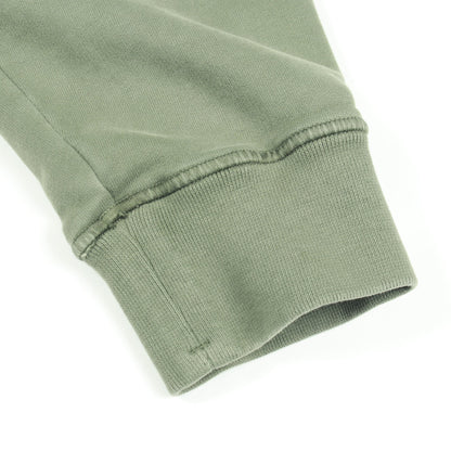 ガーメントダイ プルオーバーパーカー コットン カーキグリーン 裏起毛 ストーンアイランド トップス Stone Island