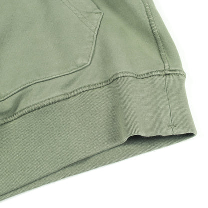 ガーメントダイ プルオーバーパーカー コットン カーキグリーン 裏起毛 ストーンアイランド トップス Stone Island