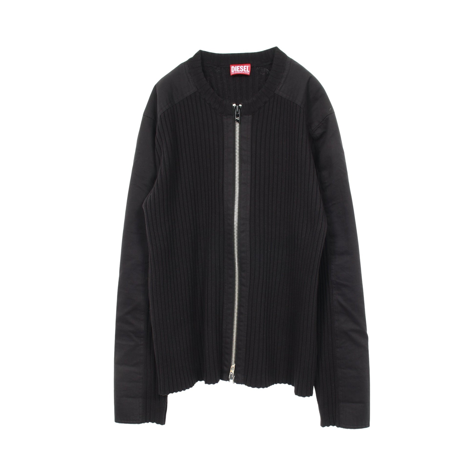 K-MATTY ジップアップ カーディガン コットン ブラック ディーゼル トップス DIESEL