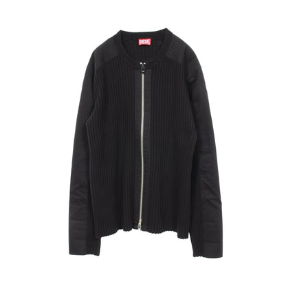 K-MATTY ジップアップ カーディガン コットン ブラック ディーゼル トップス DIESEL