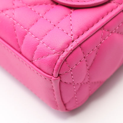 LADY D-JOY マイクロ カナージュ ハンドバッグ レザー ピンクパープル 2WAY クリスチャンディオール バッグ Christian Dior