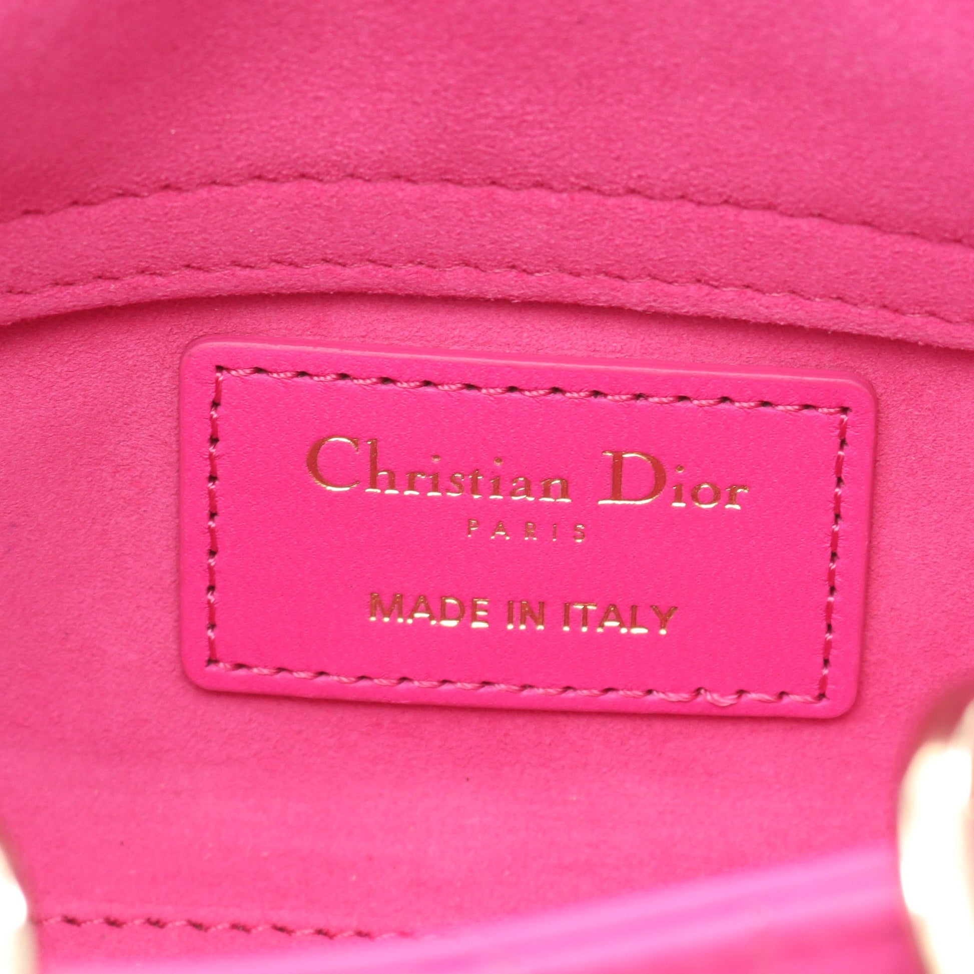 LADY D-JOY マイクロ カナージュ ハンドバッグ レザー ピンクパープル 2WAY クリスチャンディオール バッグ Christian Dior