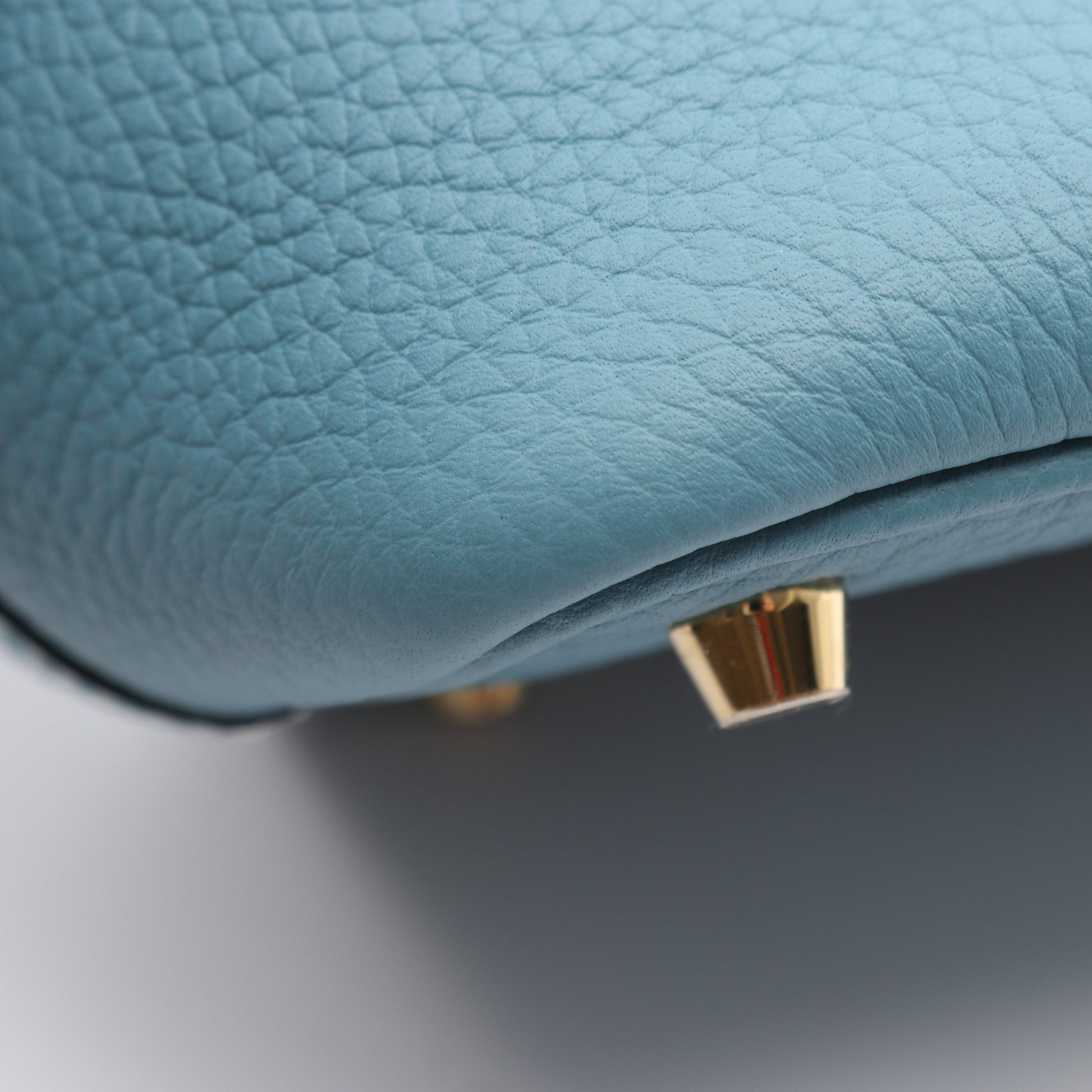 ピコタンロックPM ニューブルージーン ハンドバッグ トリヨンクレマンス ライトブルー ゴールド金具 K刻印 エルメス バッグ HERMES