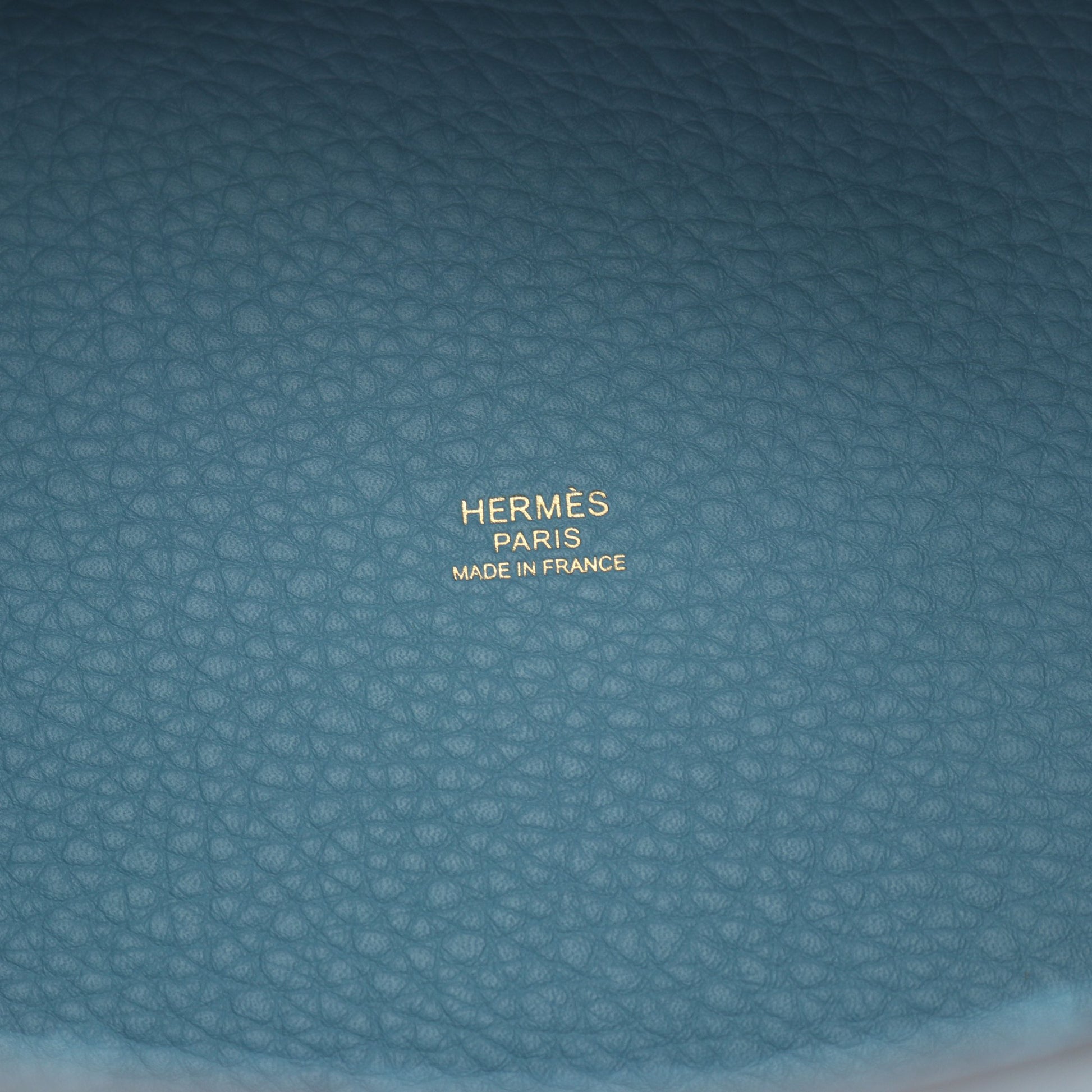 ピコタンロックPM ニューブルージーン ハンドバッグ トリヨンクレマンス ライトブルー ゴールド金具 K刻印 エルメス バッグ HERMES