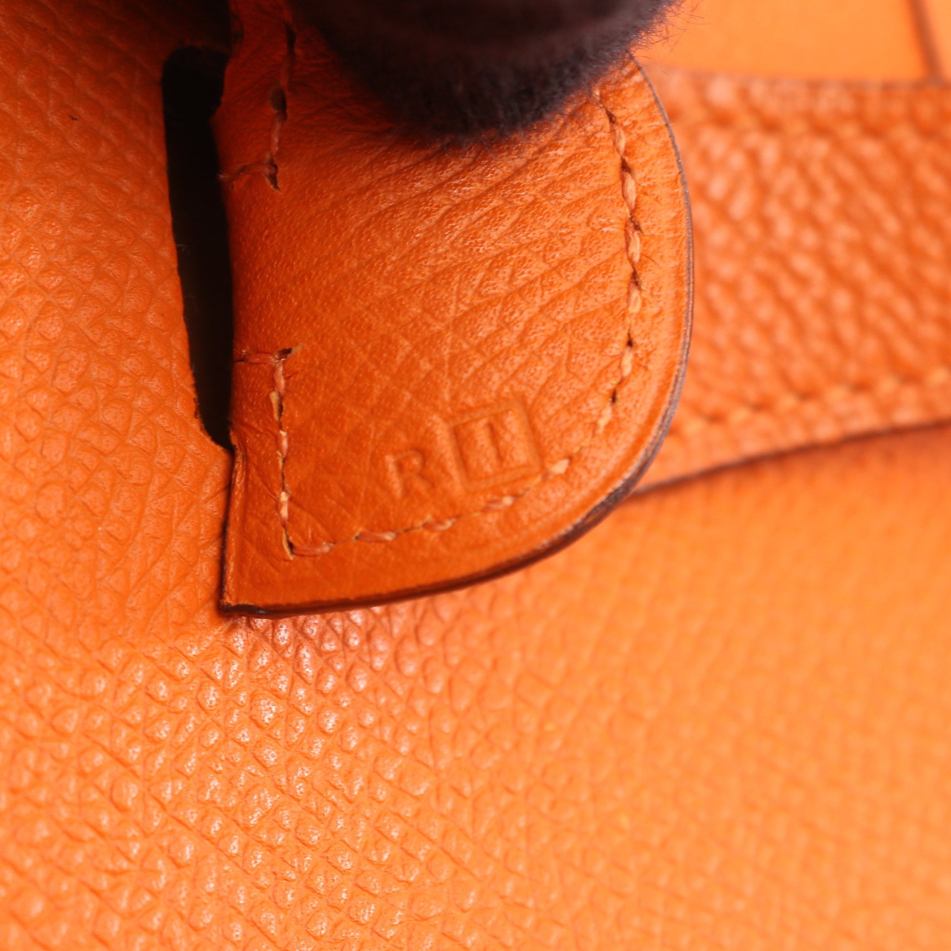 エヴリン 2 ドゥ PM ショルダーバッグ ヴォーエプソン オレンジ シルバー金具 □I刻印 エルメス バッグ HERMES