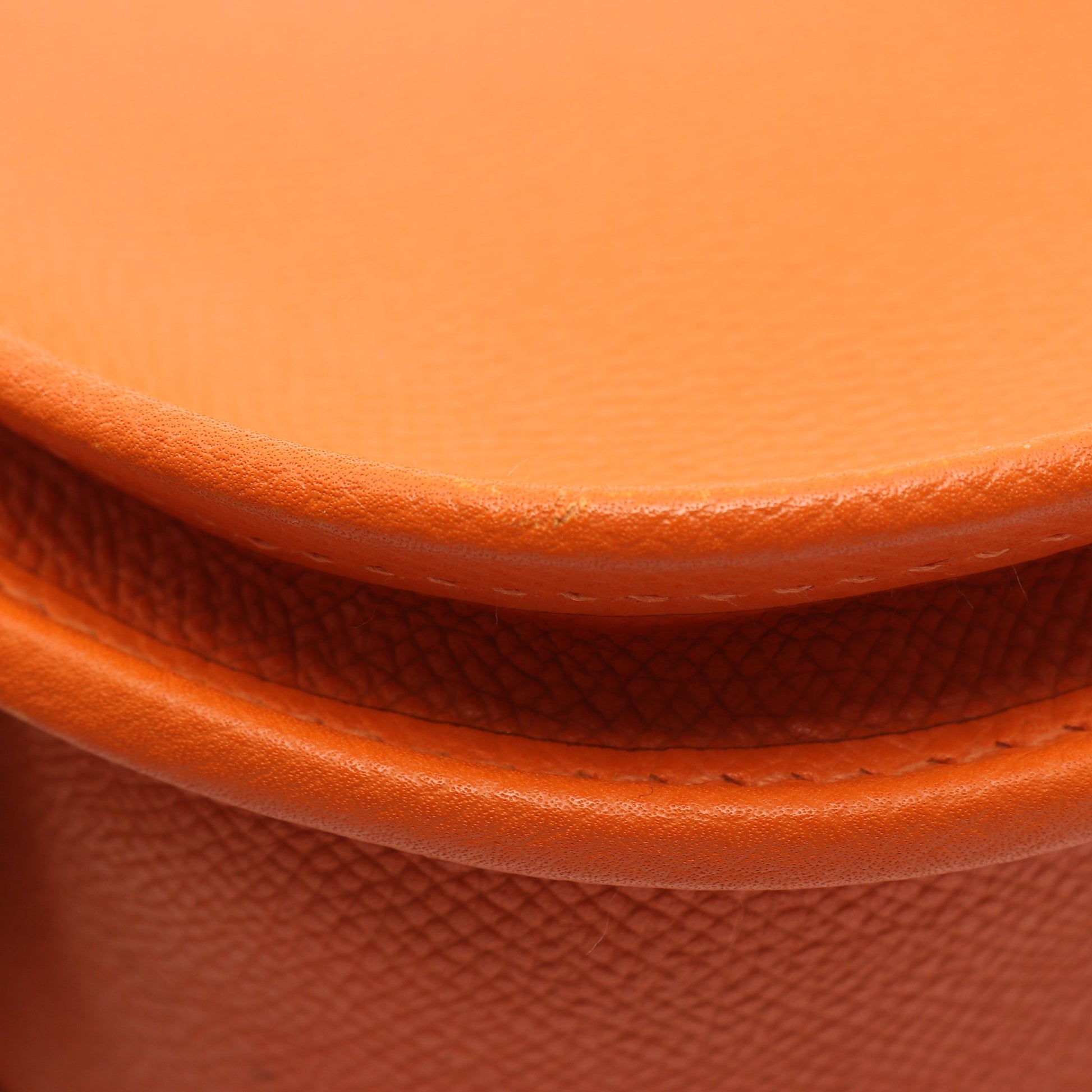 エヴリン 2 ドゥ PM ショルダーバッグ ヴォーエプソン オレンジ シルバー金具 □I刻印 エルメス バッグ HERMES