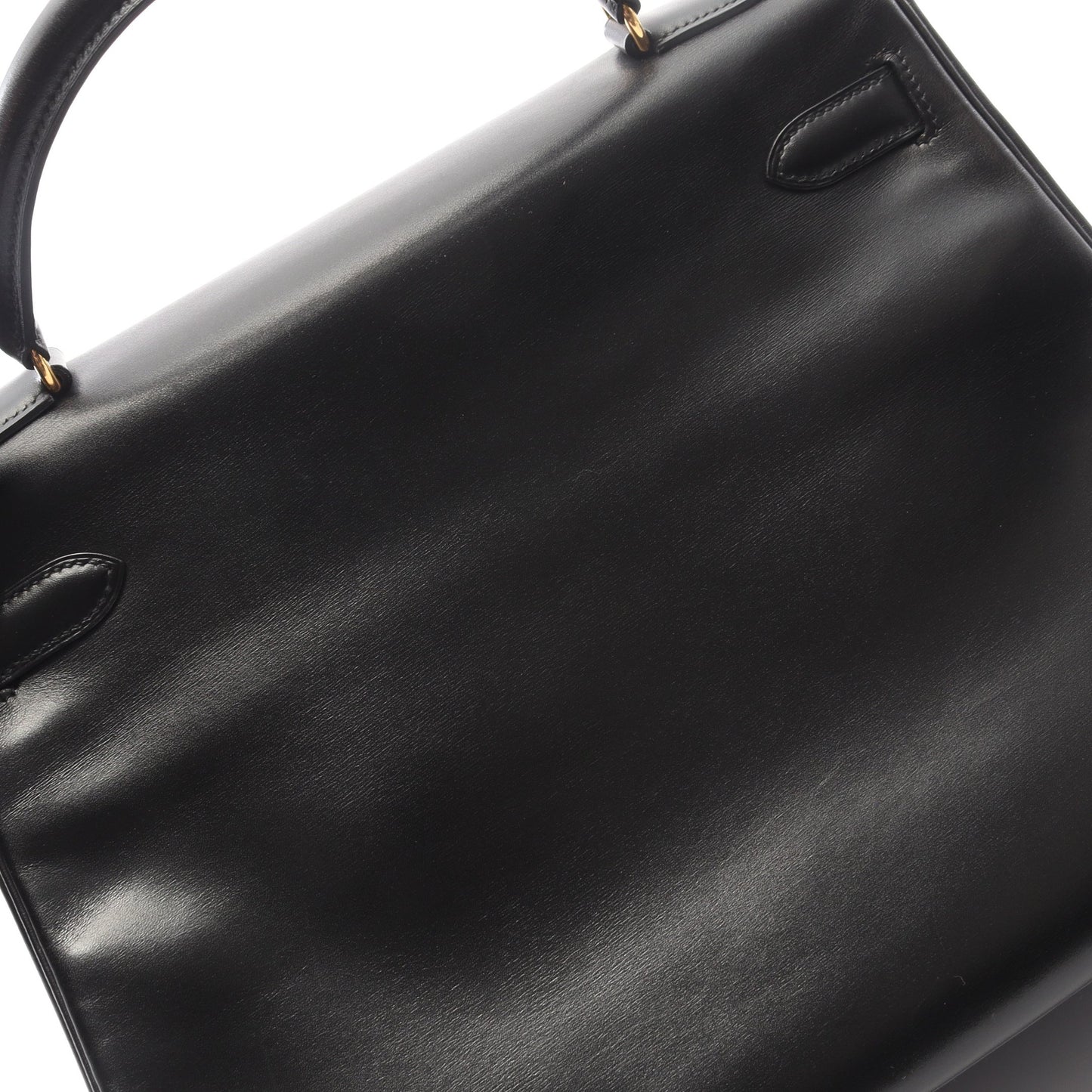 ケリー32 ハンドバッグ ボックスカーフ ブラック ゴールド金具 内縫い 2WAY ○Y刻印 エルメス バッグ HERMES