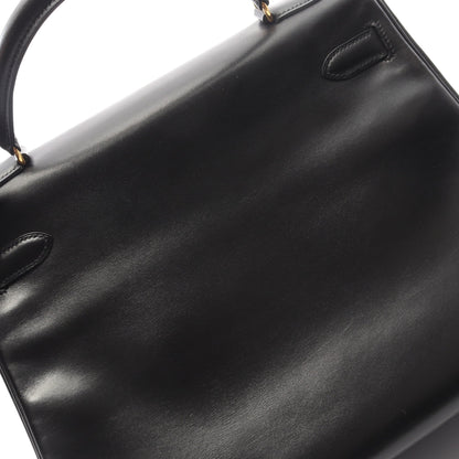 ケリー32 ハンドバッグ ボックスカーフ ブラック ゴールド金具 内縫い 2WAY ○Y刻印 エルメス バッグ HERMES