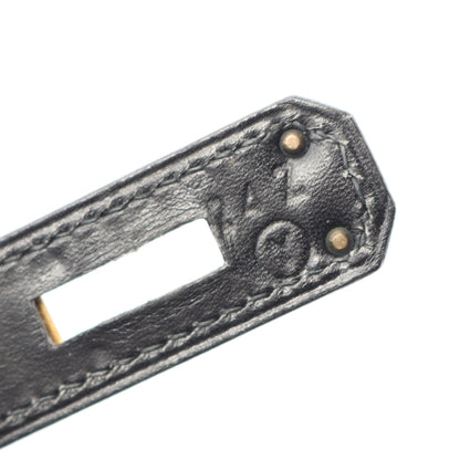 ケリー32 ハンドバッグ ボックスカーフ ブラック ゴールド金具 内縫い 2WAY ○Y刻印 エルメス バッグ HERMES