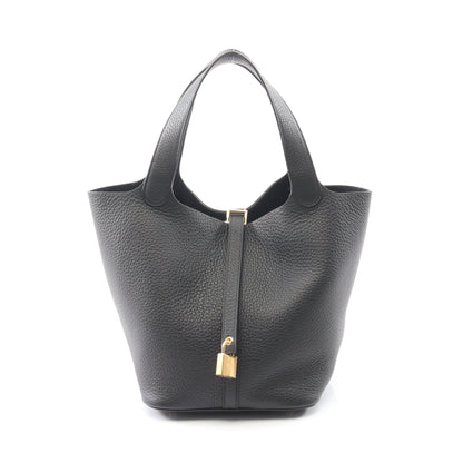 ピコタンロックMM ハンドバッグ トリヨンクレマンス ブラック ゴールド金具 K刻印 エルメス バッグ HERMES