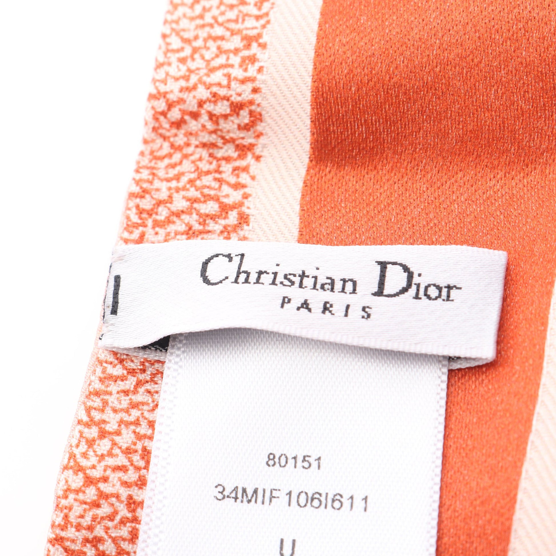 ミッツァ リボン スカーフ フローラル シルク コーラルピンク マルチカラー クリスチャンディオール 財布・小物 Christian Dior