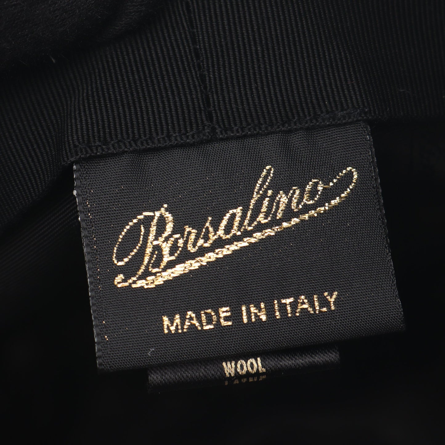 ハット 総柄 ウール ブラック アイボリー ボルサリーノ 財布・小物 Borsalino