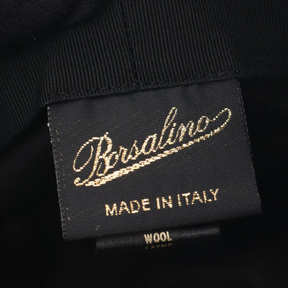 ハット 総柄 ウール ブラック アイボリー ボルサリーノ 財布・小物 Borsalino