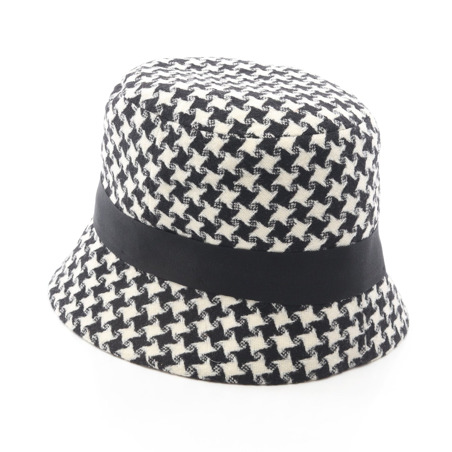 ハット 総柄 ウール ブラック アイボリー ボルサリーノ 財布・小物 Borsalino