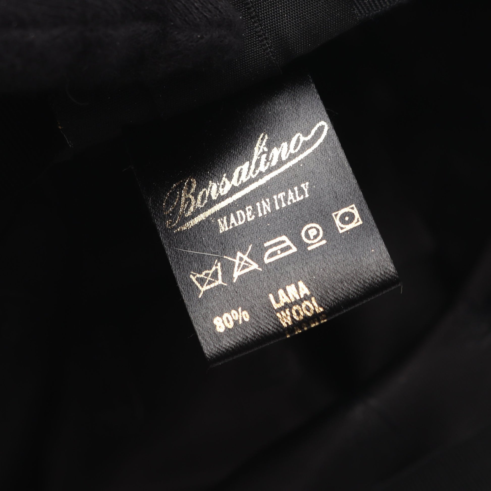 ハット 総柄 ウール ブラック アイボリー ボルサリーノ 財布・小物 Borsalino