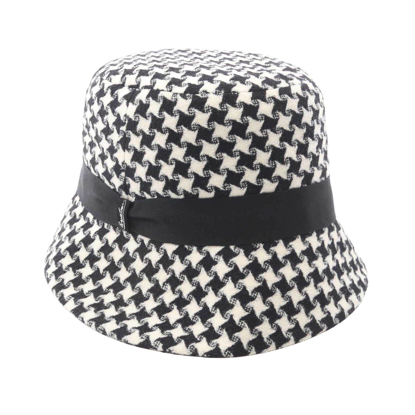 ハット 総柄 ウール ブラック アイボリー ボルサリーノ 財布・小物 Borsalino