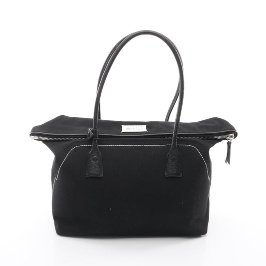 5AC ハンドバッグ トートバッグ キャンバス レザー ブラック メゾンマルジェラ11