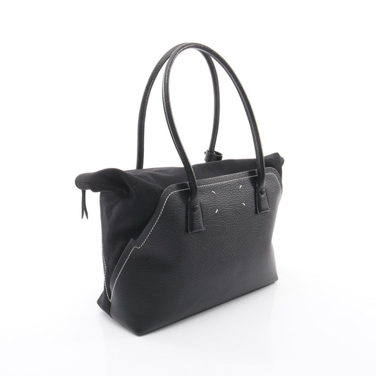 5AC ハンドバッグ トートバッグ キャンバス レザー ブラック メゾンマルジェラ11