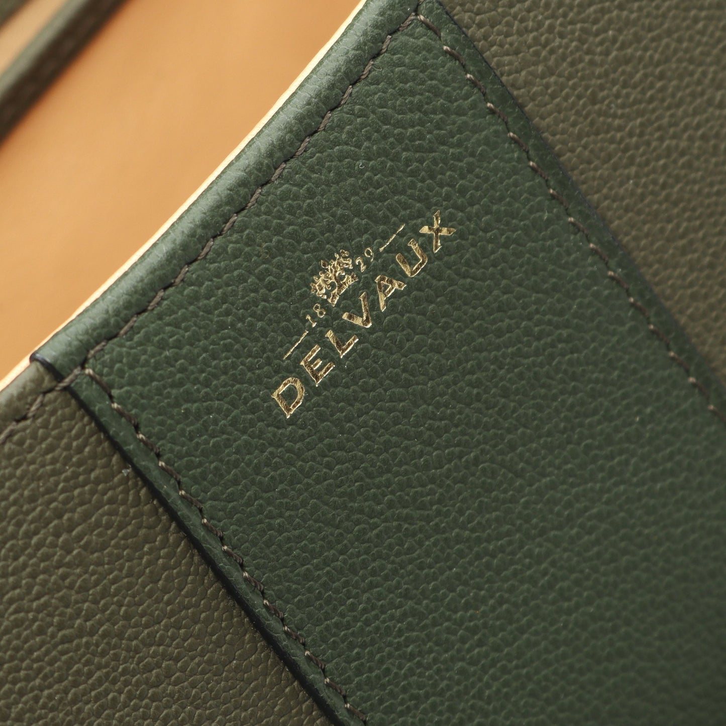 ブリヨン ミニ ハンドバッグ レザー ダークグリーン カーキブラウン グリーン 2WAY デルヴォー バッグ DELVAUX