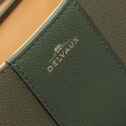 ブリヨン ミニ ハンドバッグ レザー ダークグリーン カーキブラウン グリーン 2WAY デルヴォー バッグ DELVAUX