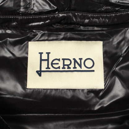 エコファー ダウンベスト ブラック ヘルノ アウター HERNO