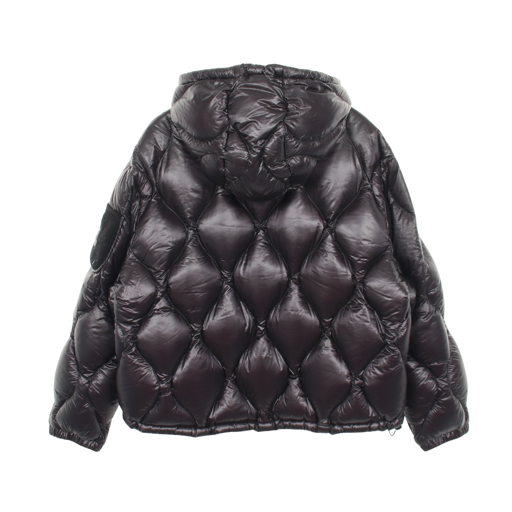 ANTHON ダウンジャケット ナイロン ネイビー フード付き ANTHON ダウンジャケット ナイロン ネイビー フード付き