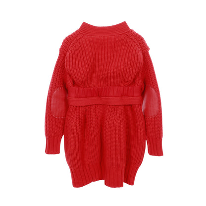 エルバーパッチ カーディガン ニット ジャケット ウール レッド サカイ アウター sacai