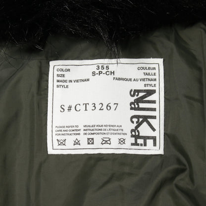 NIKELAB × sacai ダウンジャケット ナイロン フェイクファー カーキグリーン フード付き ナイキ アウター NIKE