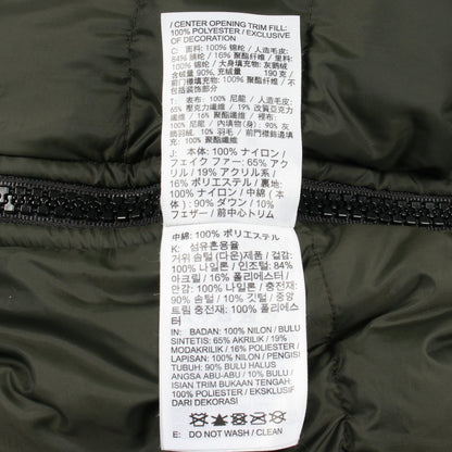 NIKELAB × sacai ダウンジャケット ナイロン フェイクファー カーキグリーン フード付き ナイキ アウター NIKE