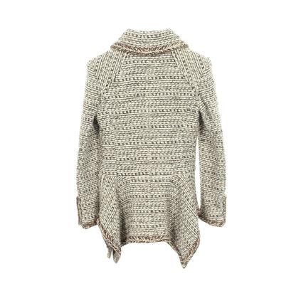 ココマークボタン ツイード ステンカラーコート ウール アルパカ カシミヤ ホワイト ブラック ブラウン シャネル アウター CHANEL