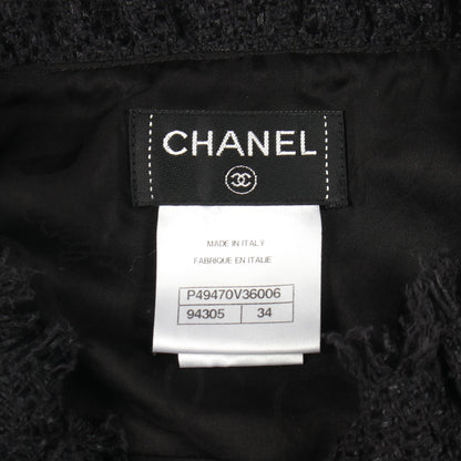ココマークボタン ツイード ジャケット コットン ブラック シャネル アウター CHANEL