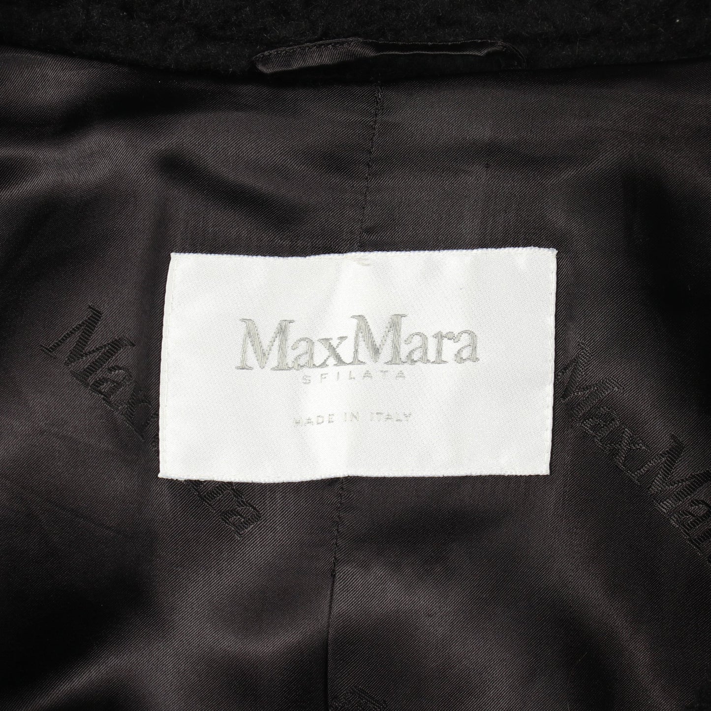 テディベア コート キャメル シルク ブラック フリンジ マックスマーラ アウター Max Mara