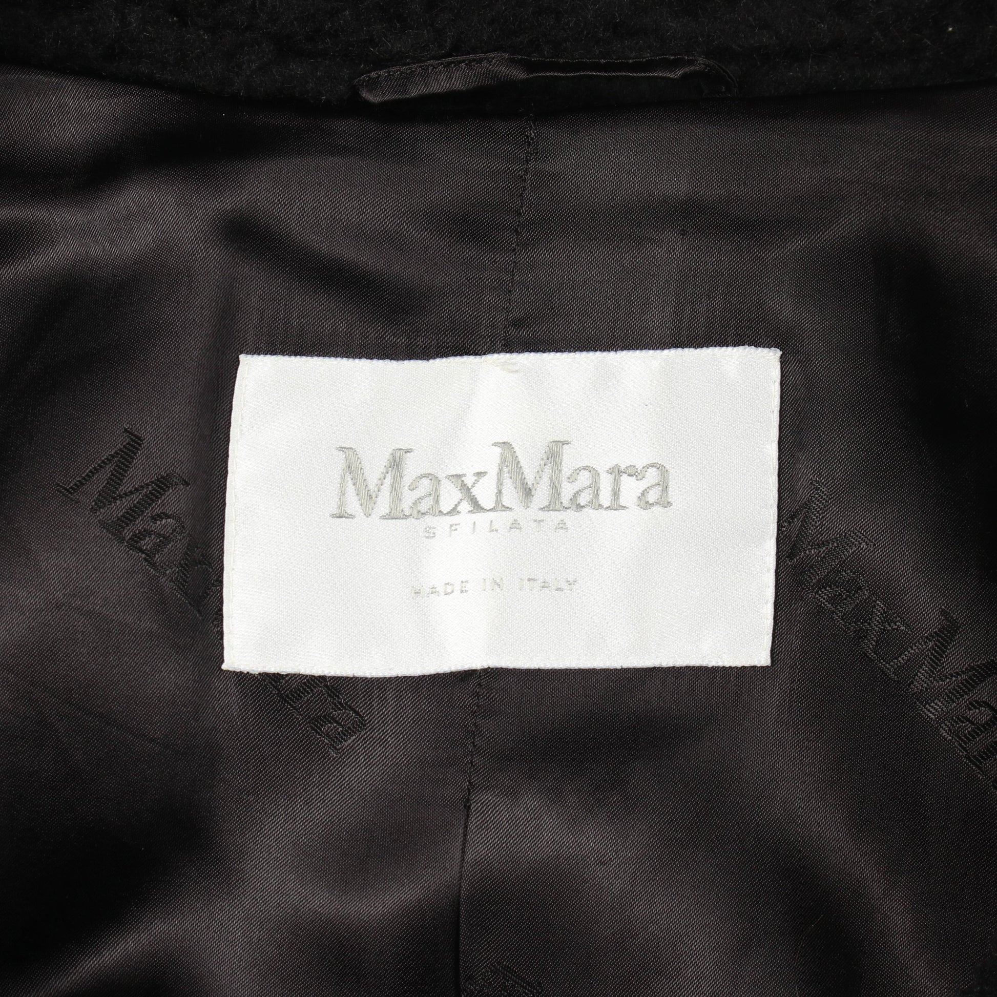 テディベア コート キャメル シルク ブラック フリンジ マックスマーラ アウター Max Mara