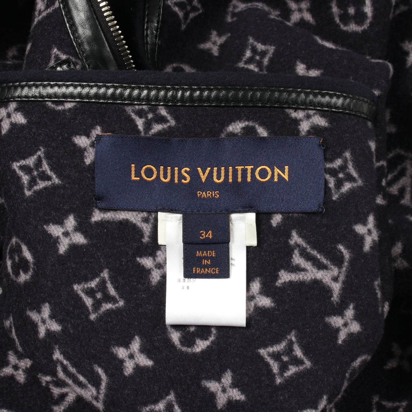 モノグラム ポンチョ ウール ネイビー リバーシブル ルイヴィトン アウター LOUIS VUITTON