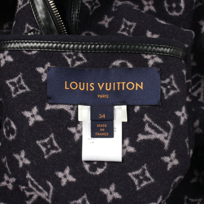 モノグラム ポンチョ ウール ネイビー リバーシブル ルイヴィトン アウター LOUIS VUITTON