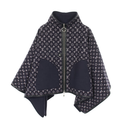 モノグラム ポンチョ ウール ネイビー リバーシブル ルイヴィトン アウター LOUIS VUITTON