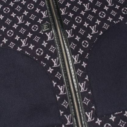 モノグラム ポンチョ ウール ネイビー リバーシブル ルイヴィトン アウター LOUIS VUITTON