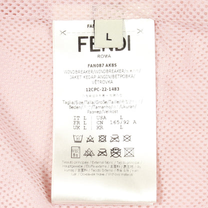 ジャケット マウンテンパーカー ロゴ ナイロン ライトピンク パッカブル フェンディ アウター FENDI