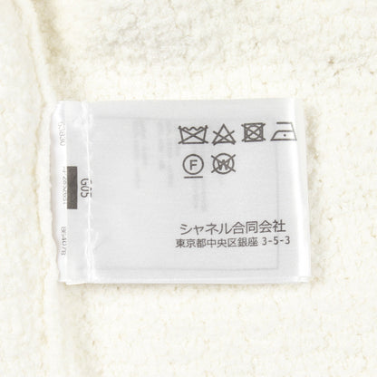 ココマークボタン ジャケット コットン シルク ホワイト シャネル アウター CHANEL