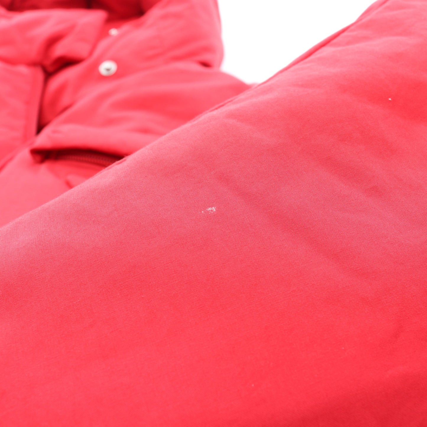 クロップド ダウンジャケット コットン レッド フード付き プラダ