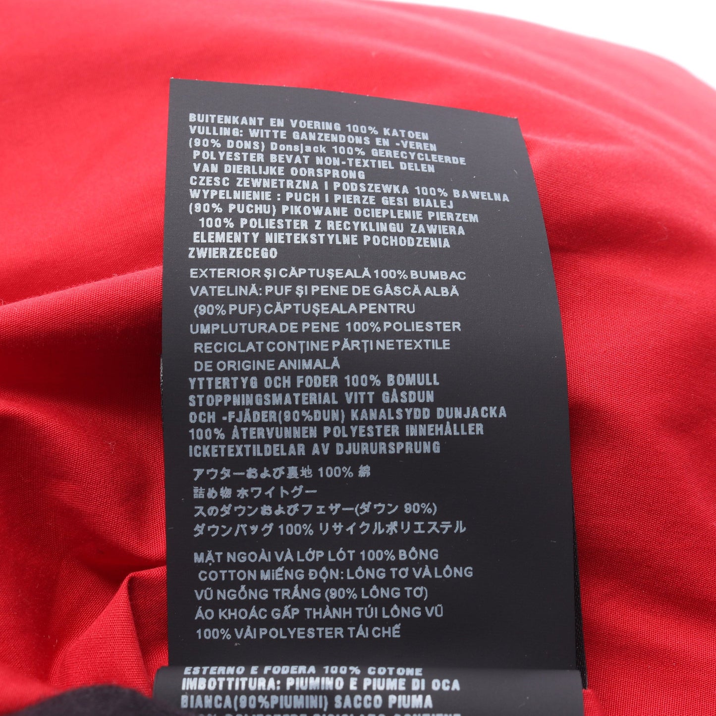 クロップド ダウンジャケット コットン レッド フード付き プラダ