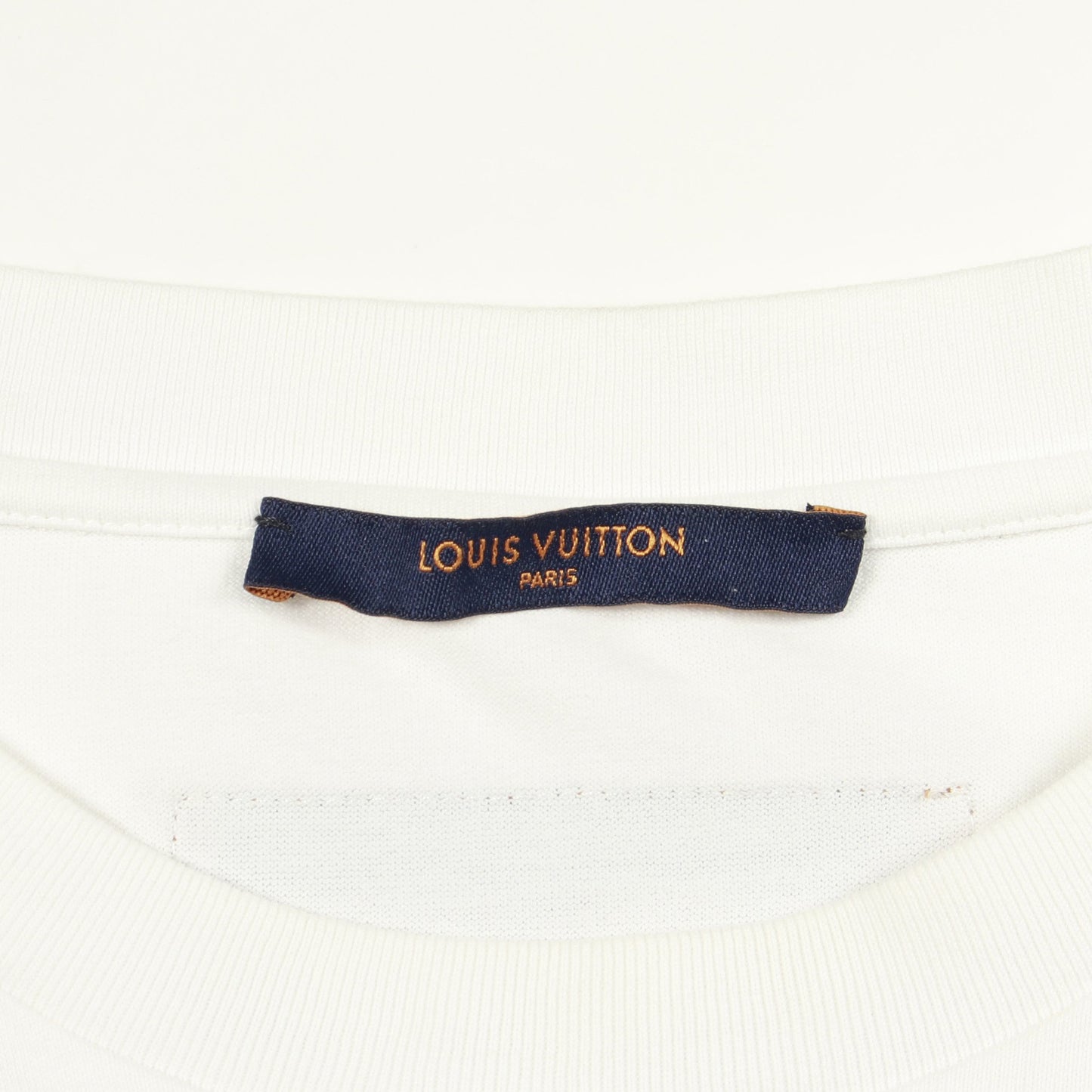 フロウティングプリント 半袖Tシャツ コットン ホワイト ブラック ルイヴィトン トップス LOUIS VUITTON