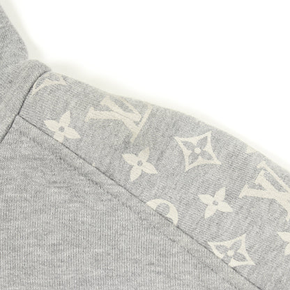 モノグラム サークルカットフーディ プルオーバーパーカー クルーネック コットン グレー 裏起毛 ルイヴィトン トップス LOUIS VUITTON