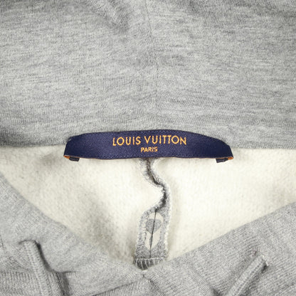 モノグラム サークルカットフーディ プルオーバーパーカー クルーネック コットン グレー 裏起毛 ルイヴィトン トップス LOUIS VUITTON