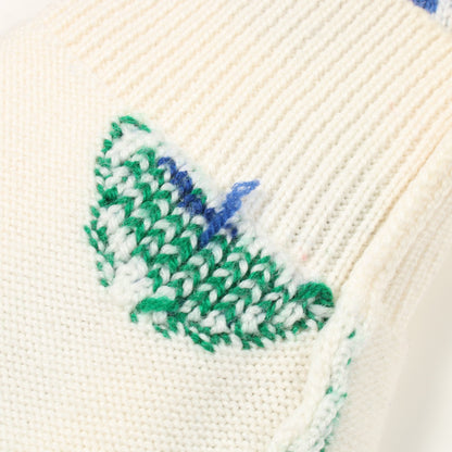 LOUIS VUITTON × NBA レター ニット クルーネック ウール オフホワイト マルチカラー ルイヴィトン トップス LOUIS VUITTON