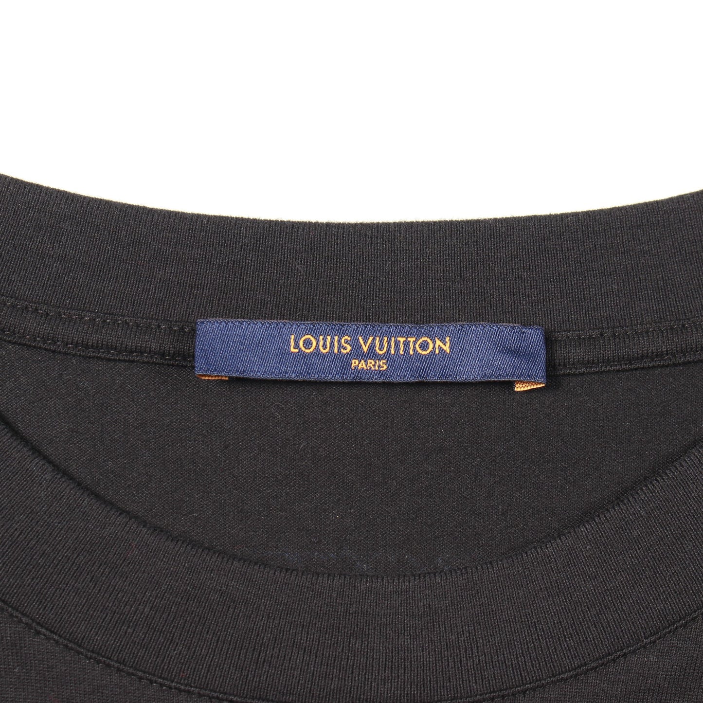 テルモヒートリアクティブ 半袖Tシャツ コットン ブラック ルイヴィトン トップス LOUIS VUITTON