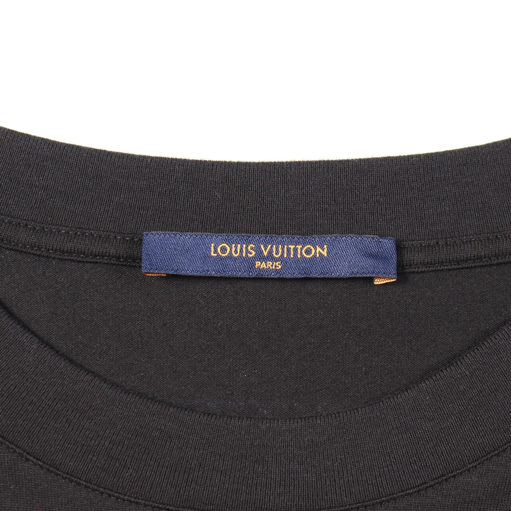 テルモヒートリアクティブ 半袖Tシャツ コットン ブラック ルイヴィトン トップス LOUIS VUITTON